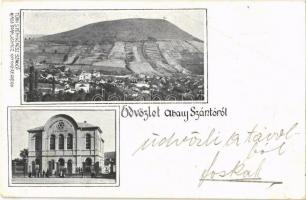 1900 Abaújszántó, Izraelita templom, zsinagóga. Türk S. fényképész, Spam Ignác kiadása / synagogue (EB)