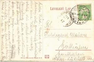 1910 Budapest V. Baldauf Mátyás Pince terasza. Eskü tér 7. (ma Március 15. tér)