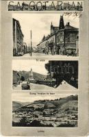 1907 Salgótarján, Fő utca, Evangélikus templom és fasor. Kiadja Boros R. (EK)