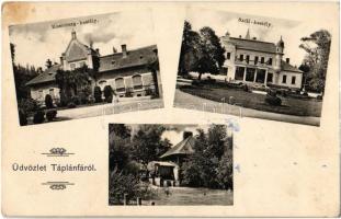 Táplánfa (Táplánszentkereszt), Rosenberg kastély, Széll kastély, malom. Háber H. fényképész felvétele és kiadása (fl)