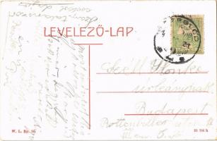 Cegléd, Takarékpénztár, templom, Kohn és Erdős, Révész Manó és Róna J. üzlete. W.L. Bp. 50. (EK)