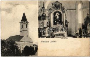 1913 Lövő, Római katolikus templom, belső, oltár. Fotografie v. H. Lobenwein (fl)