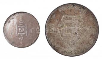 Vegyes: 1947. 5Ft Ag "Kossuth" + Mongólia 1925. 20m Ag T:2-,3