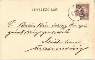 1901 Letenye, Kossuth Lajos utca, templom. Vajda Manó kiadása