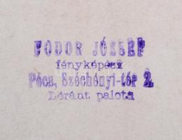 1909 A magyar királyi pécsi hadapródiskola növendékei, tablókép Fodor József pécsi műterméből, hátul...