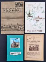 cca 1930-1950 4 db magyar és külföldi utazási reklám nyomtatvány, városbemutató kiadvány