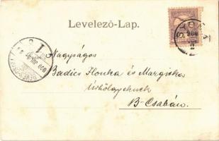 1900 Gyoma (Gyomaendrőd), Református, ágostai evangélikus és római katolikus templom, postahivatal, ...