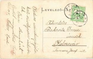 1912 Pellérd, Fő utca, templom, Rothmüller Gábor üzlete (r)