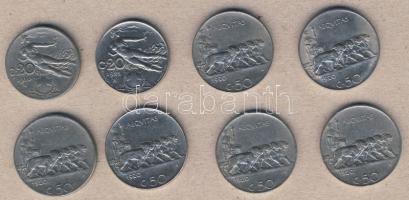 Olaszország 1910. 20c + 1921. 20c + 1920. 50c (6x) T:2/3,3 Összesen 8db!