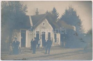 1912 Konjscina, Konscina; vasútállomás gőzmozdonnyal / Bahnstation / railway station with locomotive. Atelier Rechnitzer photo