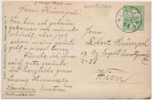 1912 Konjscina, Konscina; vasútállomás gőzmozdonnyal / Bahnstation / railway station with locomotive...