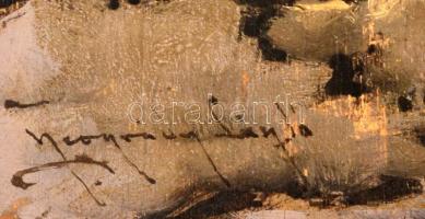 Neogrády László (1896 - 1962): Tátrai alkony. Olaj, rétegelt falemez, jelzett, repedezett falemez, 3...