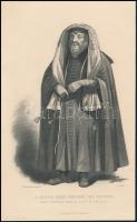 1816 Imához öltözött zsidó rabbi, acélmetszet, megjelent John Allen: Modern Judaism című könyvében, jó állapotban, 24,5×15 cm