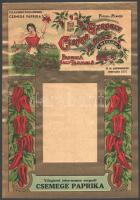 1930 Csonka Gergely szegedi paprikatermelő dekoratív reklámja, olajnyomat, jó állapotban, 35×24 cm