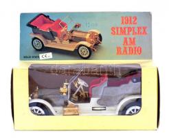 1912 SImplex AM Radio, autó alakú dekoratív rádió, saját csomagolásában