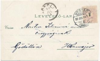 1899 (Vorläufer!) Ungvár, Uzshorod, Uzhorod; gimnázium, vár, templom / grammar school, castle, churc...