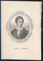 cca 1860 Karl Moritz Lämmel: Petőfi Sándor rézmetszetű portréja .7x11 cm