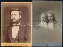 cca 1880-1900 11 db kabinetfotó, benne több katonai is