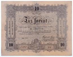 1848. 10Ft Kossuth Bankó T:II- / Hungary 1848. 10 Forint Kossuth Bankó C:VF Adamo G111