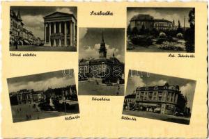 Szabadka, Subotica; Városi színház, Szt. István tér, városháza, Hitler tér / theatre, town hall, square