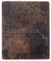 Ausztria(?) DN "Mozart" egyoldalas, öntött Br plakett (128,51g/65x53mm) T:1-,2 patina / Au...