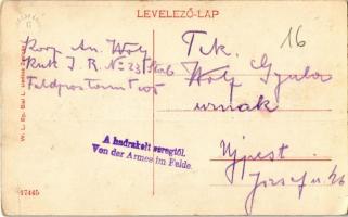 Vágsziklás, Szkalka, Skalka nad Váhom; Apátsági romok a Vágvölgyben. W. L. Bp. Kiadja Biel L. / abbe...