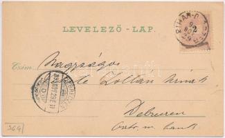 1899 (Vorläufer!) Bihardiószeg, Diosig; Berger Ignácz és fia fa és sóraktár, üzlet, református és iz...