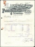 1930 Pohl E és fiai Szombathely. gépgyár fejléces számla
