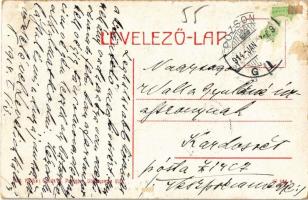 1914 Bajmóc, Bojnice; Gróf Pálffy kastély, várkastély. A bajmóczi vár és a Rákóczi hársfa (e fa alat...