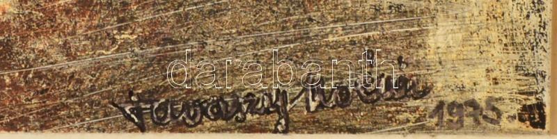 Tavaszy Noémi (1927-2018): Régi zsidó temető. Olajpasztell, papír, paszpartuban, jelzett, zsűrizett,...