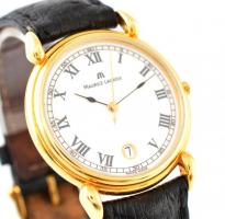 Maurice Lacroix svájci kvarc karóra, naptár funkcióval. Elemmel, bőr szíjjal, működő, jó állapotban,...