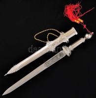 Kínai kard replika, saját dobozában, h: 53 cm