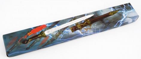 Kínai kard replika, saját dobozában, h: 53 cm