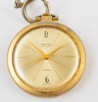 Unitex mechanikus zsebóra tisztításra szoruló szerkezettel. fém lánccal