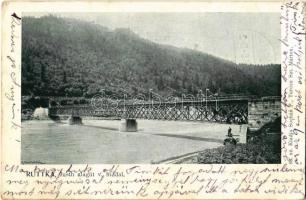 1901 Ruttka, Vrútky; Justh alagút a vasúti híddal. Kiadja Sochán P. 93. / railway tunnel, railway bridge (EK)