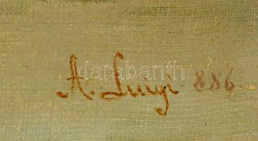 Luigi jelzéssel: Velence. Olaj, vászon, javított,  32×47 cm