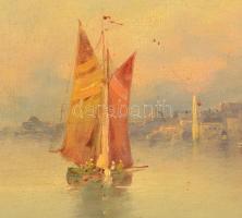 Luigi jelzéssel: Velence. Olaj, vászon, javított,  32×47 cm