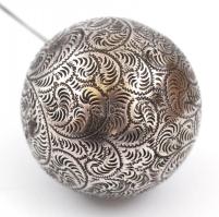 Ezüst (Ag.) fejes kalaptű, fém szárral, jelzés nélkül, h: 19 cm, bruttó 11,5 g