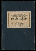 1945 Városi, Vármegyei és Községi Alkalmazottak Országos Szövetsége tagsági könyv, tagdíjbélyegekkel