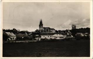 1940 Ipolyság, Sahy; látkép templommal. Kiadja Polgár I. / general view with church