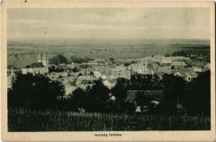 Ipolyság, Sahy; látkép templommal. Kiadja Polgár I. / general view with church