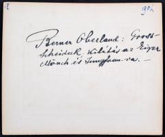 1904 Svájc, tájképek, 21 db hátoldalon feliratozott fotó, kartonra kasírozva, 7,5×10 cm / Switzerlan...