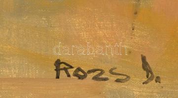 Rozs János (1901-1987): Tere-fere. Olaj, vászon, jelzett, keretben, 60×80 cm