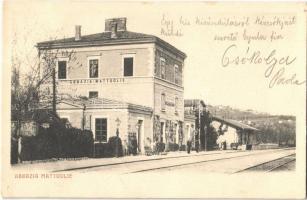 1907 Abbazia-Mattuglie, Opatija-Matulji; vasútállomás / Bahnhof / railway station
