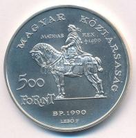 1990. 500Ft Ag "Mátyás király / Beatrix" T:BU Adamo EM113