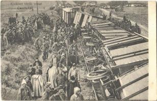 Corlu, Csorlu; Kisiklott török vonat / Turkish railway disaster with overturned train