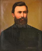 Jelzés nélkül: Férfi portré (cca 1880). Olaj, vászon, festék hibákkal, keretben, 60×50 cm