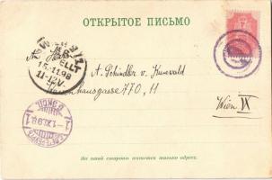 1898 (Vorläufer!) Moscow, Kremlin, Troika. litho