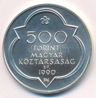 1990. 500Ft Ag "Mátyás király - Buda" T:BU Adamo EM114