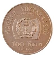1998. 100Ft Cu-Ni-Zn "1848-49-es szabadságharc" jelzett próbaverete T:PP ujjlenyomat, ködö...